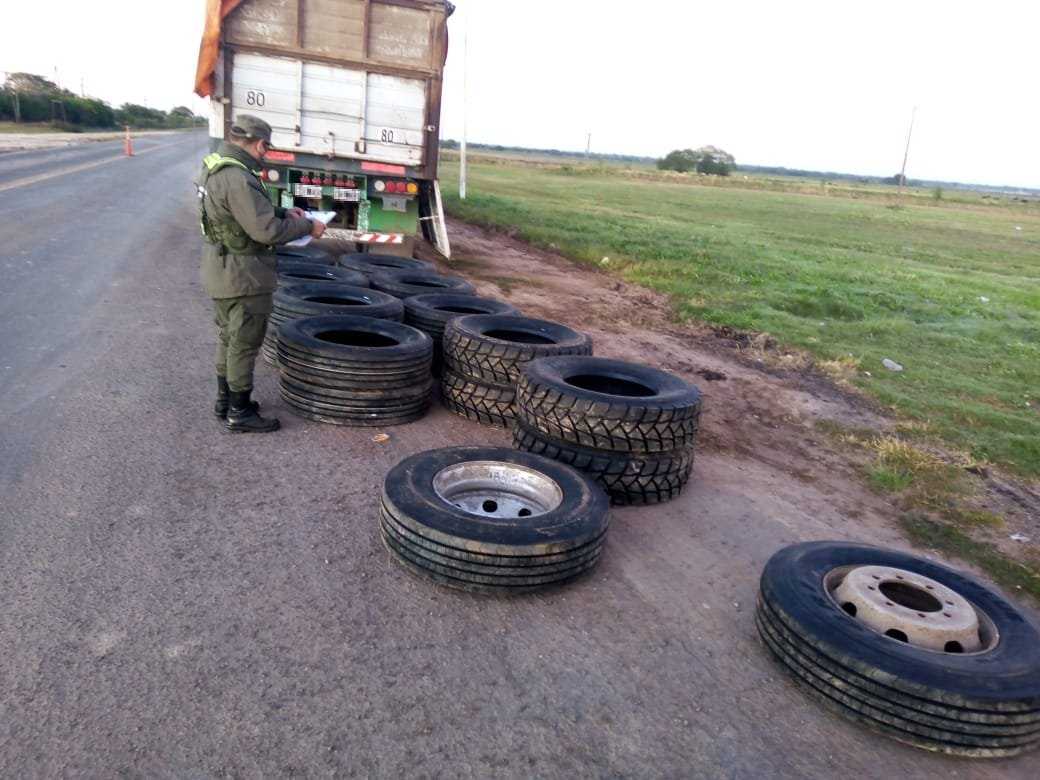 Transportaba por ruta chaque a 38 neum ticos sin documentaci n